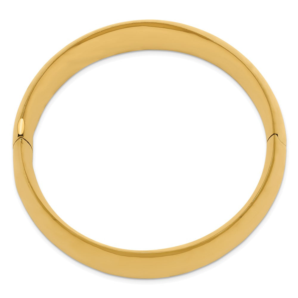 14K Gelbgold 13/16 Hoch Poliert 20.00mm Klappbar Oval Armreif Armband