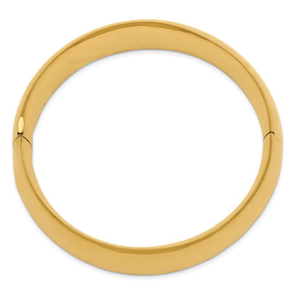 14K Gelbgold 13/16 Hoch Poliert 20.00mm Klappbar Oval Armreif Armband