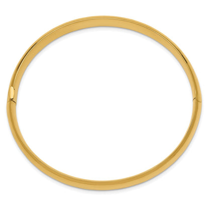 14K Gelbgold 5/16 Hoch Poliert 8.00mm Klappbar Oval Armreif Armband