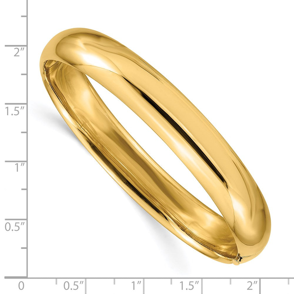 14K Gelbgold 7/16 Oversize Hoch Poliert Klappbar Armreif Armband