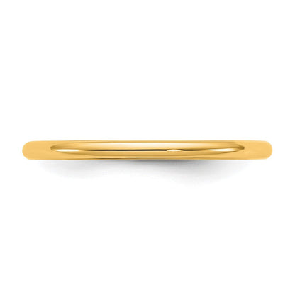 10K Gelbgold 10Ky 1,5 mm Halbrund-Ring Größe 12