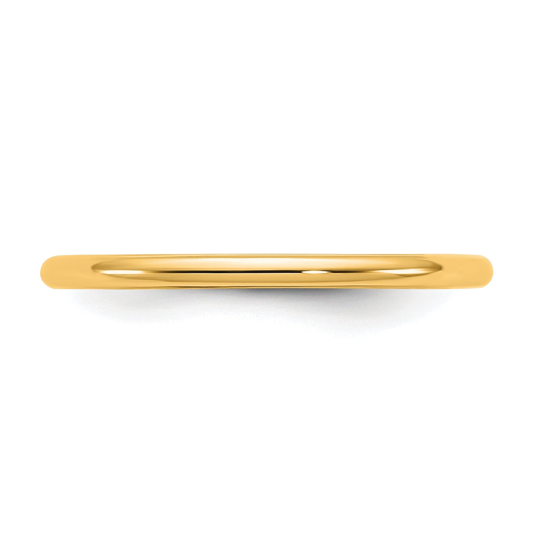 10K Gelbgold 10Ky 1,5 mm Halbrund-Ring, Größe 11