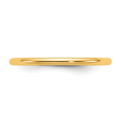 10K Gelbgold 10Ky 1,5 mm Halbrund-Ring, Größe 11