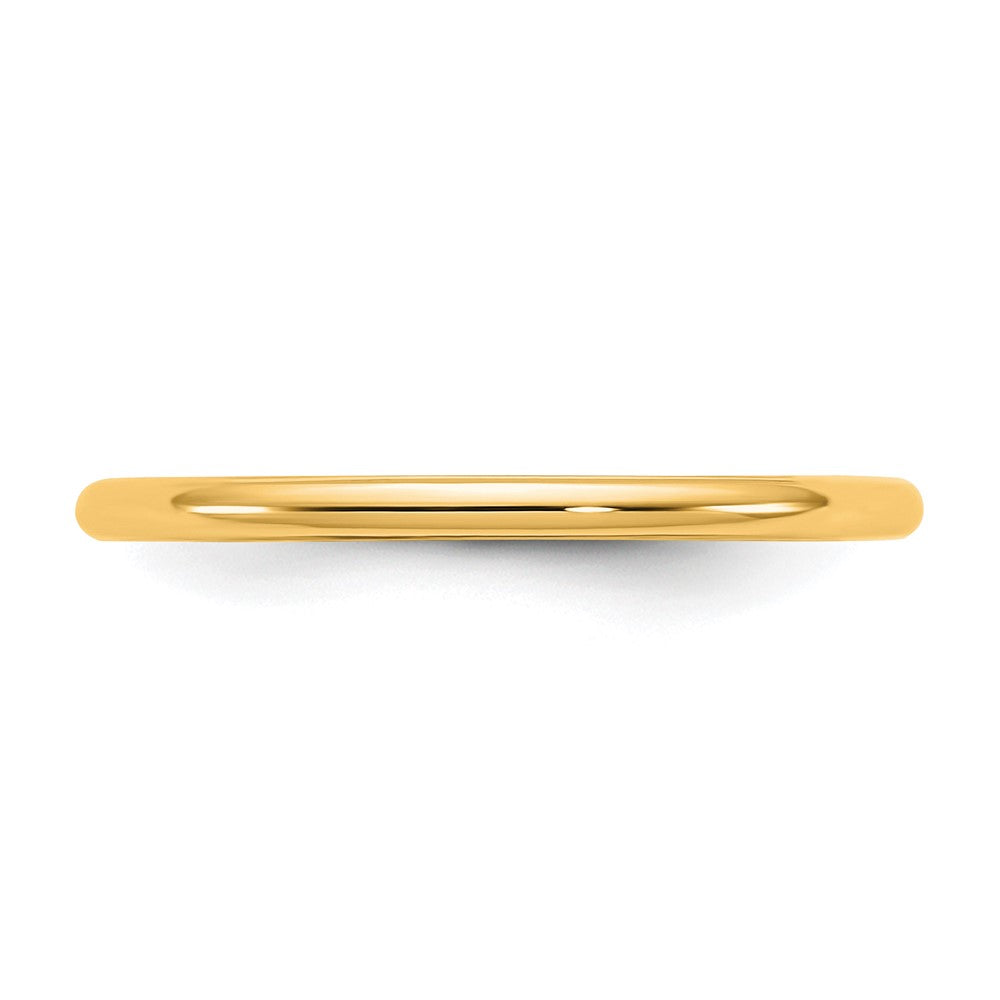 10K Gelbgold (10Ky) 1,5 mm Halbrund-Ring, Größe 10,5