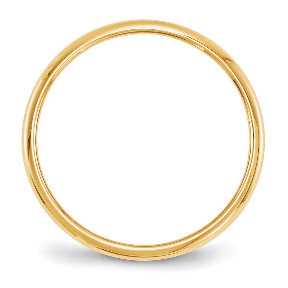 14k Gelbgold 2 mm halbrunder Ehering