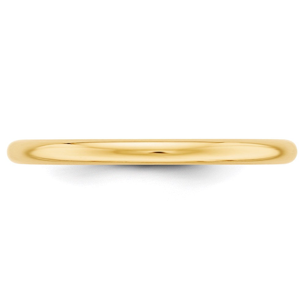 14k Gelbgold 2 mm halbrunder Ehering