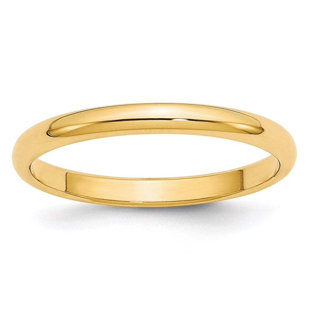 14K Gelbgold 2,5 mm halbrunder Ehering