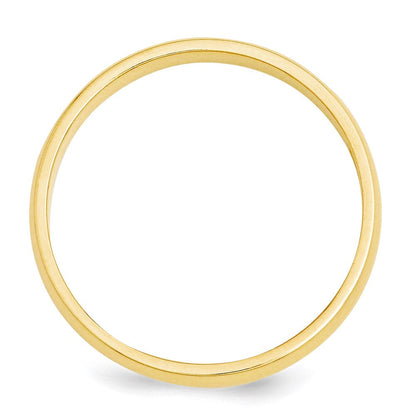 10K Gelbgold 3 mm halbrunder Ehering