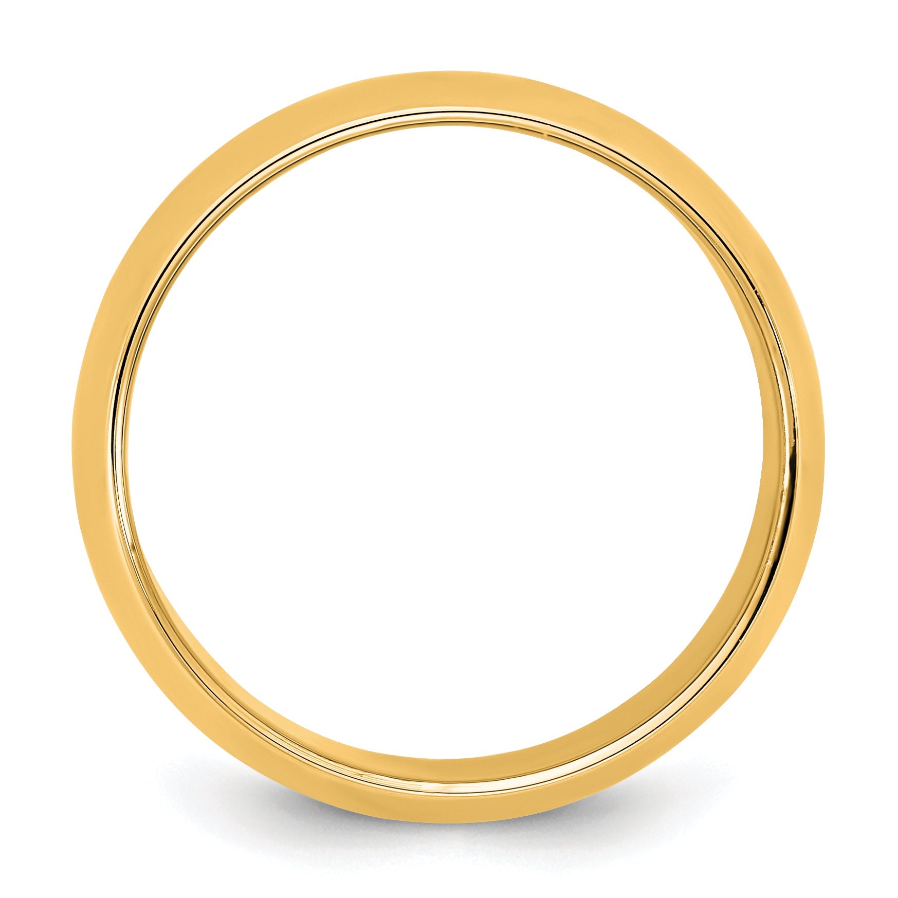 10K Gelbgold 10Ky 3,5 mm Halbrund-Ring, Größe 6
