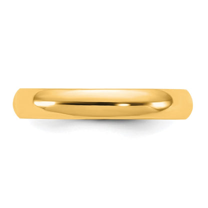 10K Gelbgold 10Ky 3,5 mm Halbrund-Ring, Größe 10