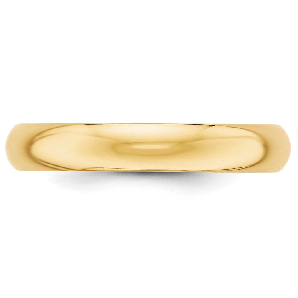 14K Gelbgold Ehering, 4 mm, halbrund