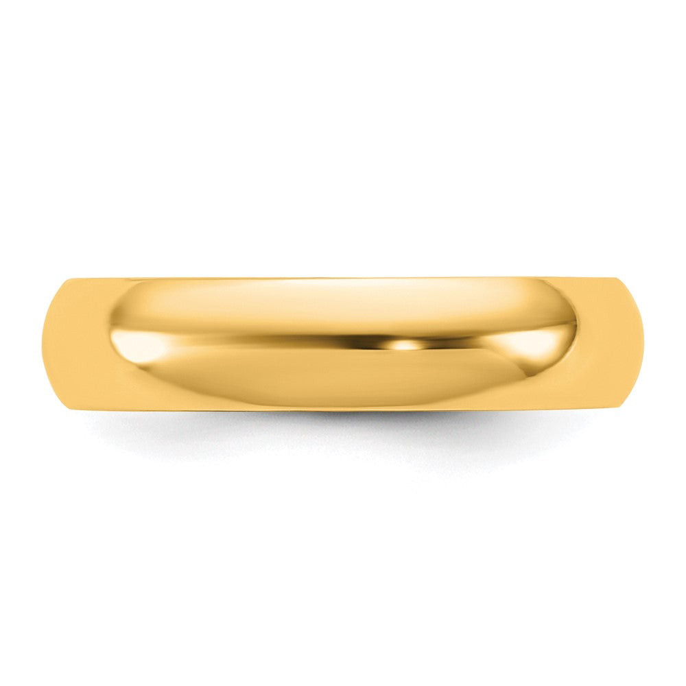 10K Gelbgold 4,5 mm Halbrund-Ring, Größe 6,5
