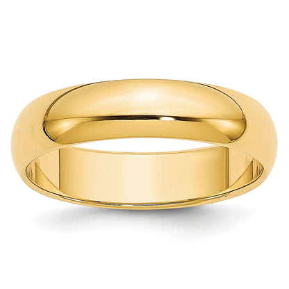 10K Gelbgold 10Ky 4,5mm Halbrund-Ring Größe 7