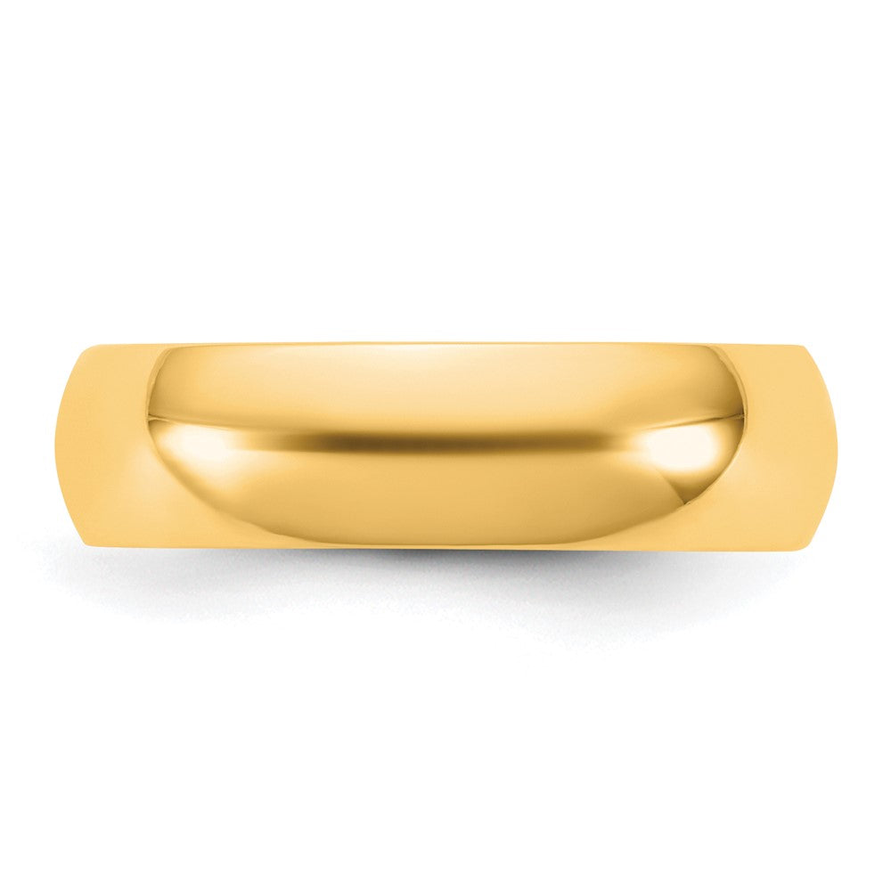 10K Gelbgold Ring, 5,5 mm halbrund, Größe 7