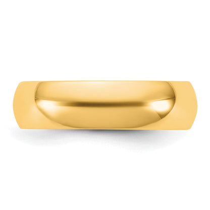 10K Gelbgold 10Ky 5,5 mm Halbrund-Ring, Größe 7,5