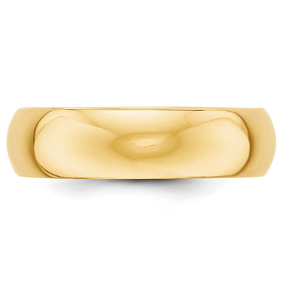 10k Gelbgold 6 mm halbrunder Ehering