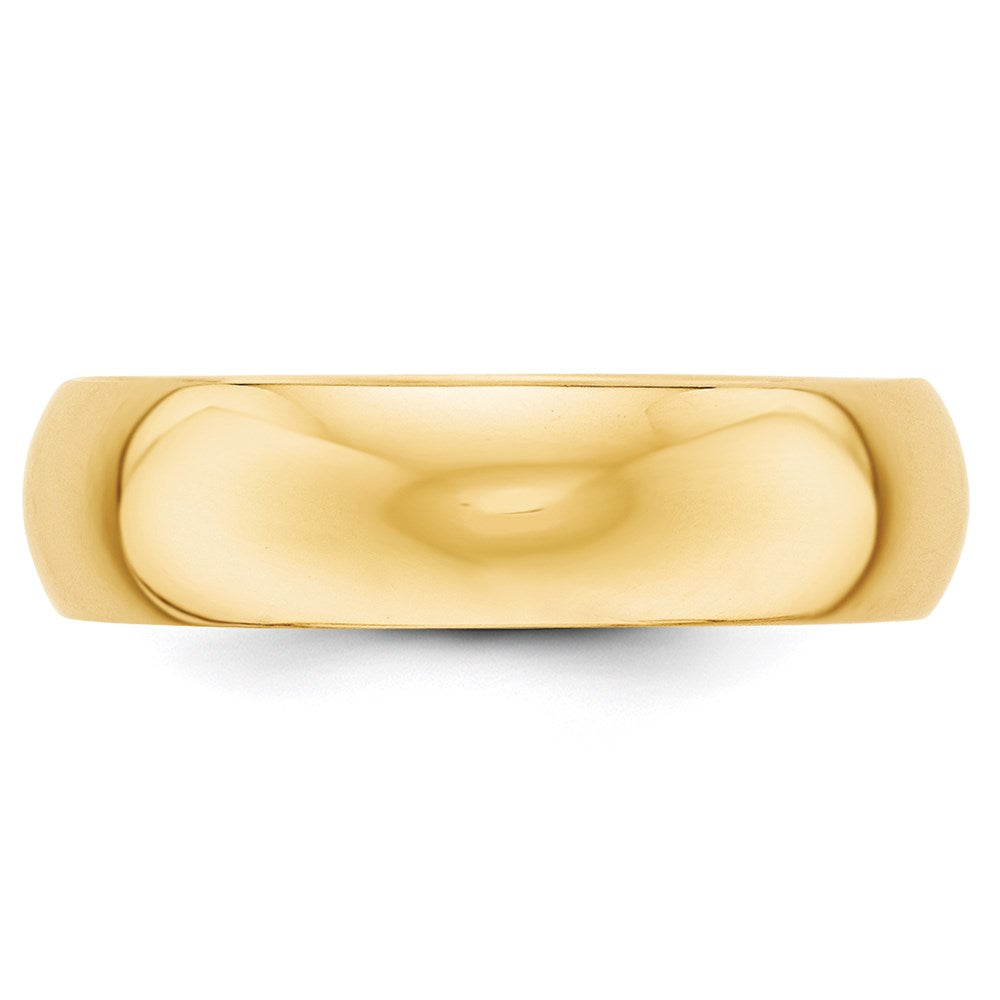 14k Gelbgold 6 mm halbrunder Ehering