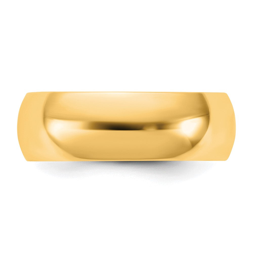 10K Gelbgold 10Ky 6,5 mm Halbrund-Ring, Größe 4