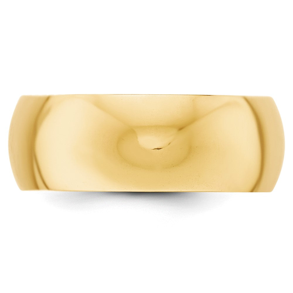 14K Gelbgold 8 mm halbrunder Ehering