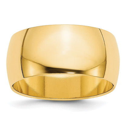 10K Gelbgold 9 mm Halbrund-Ring, Größe 14