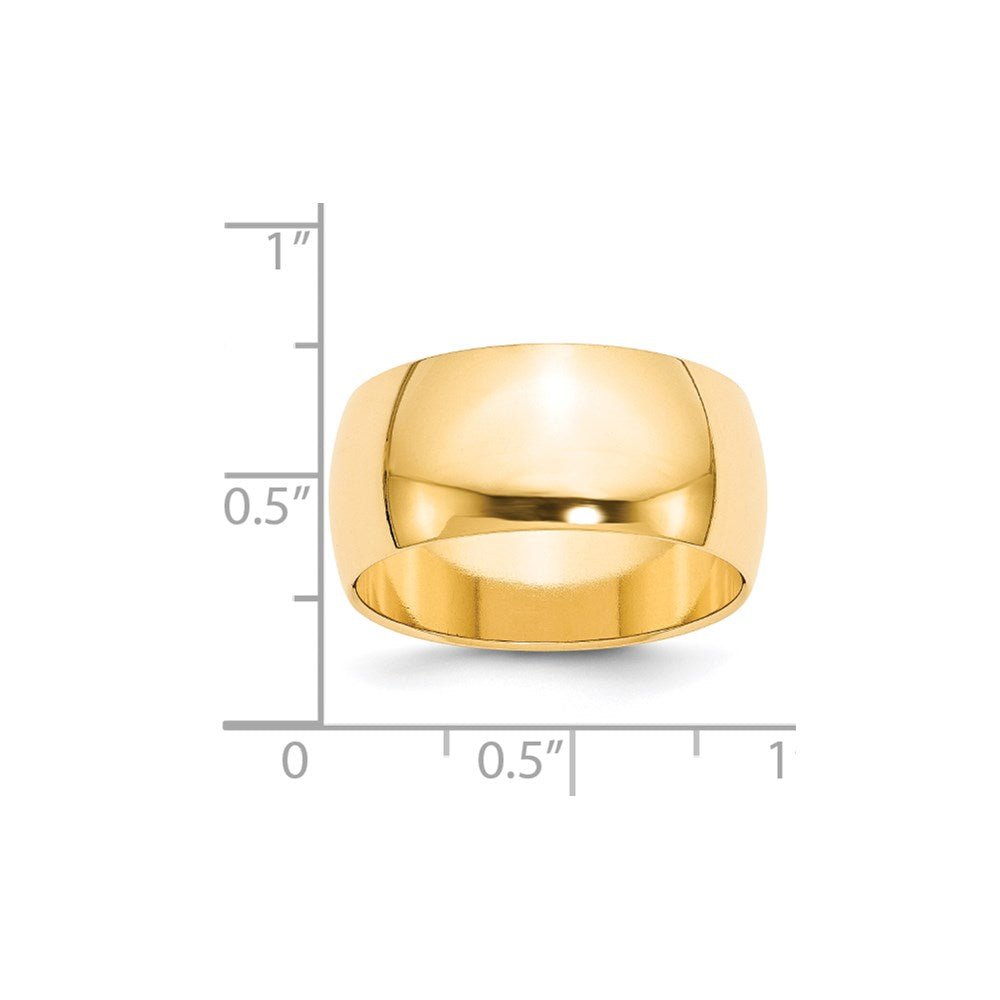14K Gelbgold 10 mm halbrund Ehering