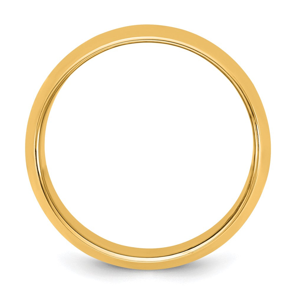 10K Gelbgold (10Ky) 11 mm Halbrund-Ring, Größe 7,5
