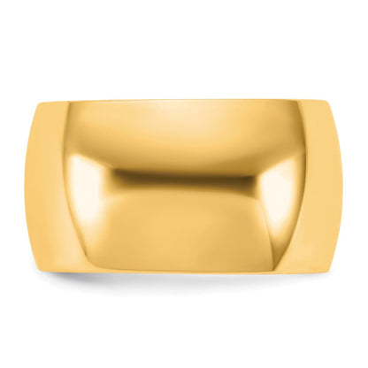 10K Gelbgold 10Ky 11 mm Halbrund-Ring Größe 10,5