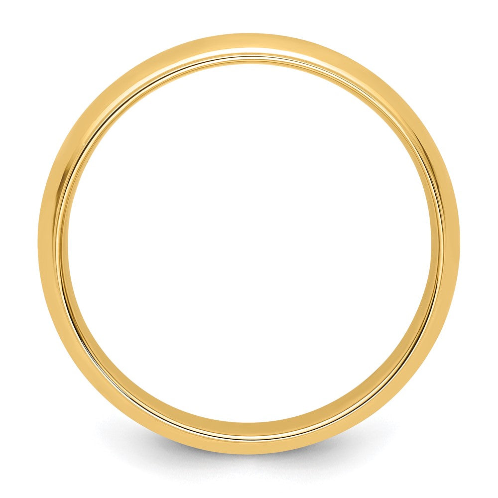 Ehering aus 14K Gelbgold, 6 mm, halbrund mit Kante