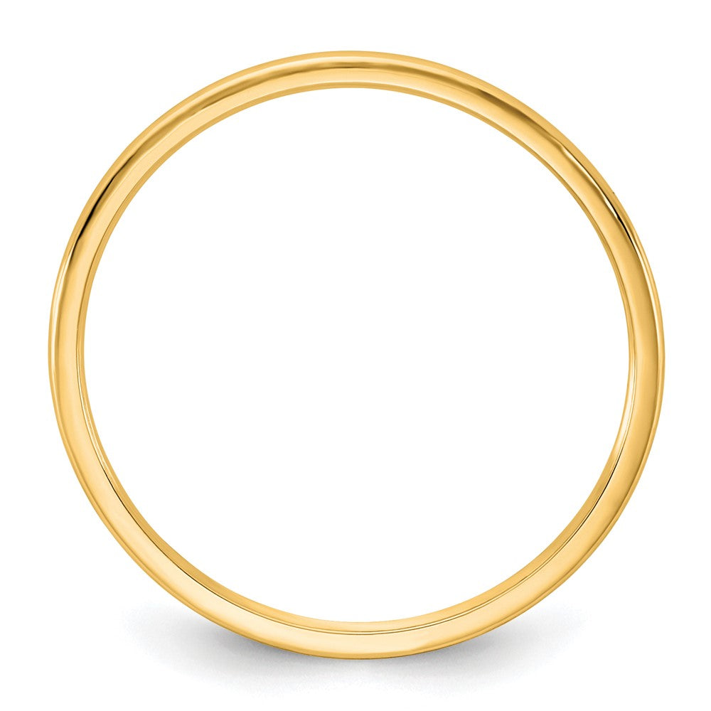 10K Gelbgold 10Ky 1 mm leichter Halbrund-Ring, Größe 7