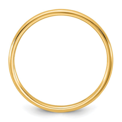 10K Gelbgold 10Ky 1,5mm Leichter Halbrund-Ring, Größe 14
