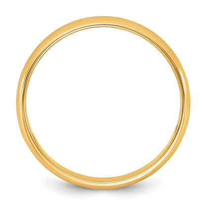 10K Gelbgold 10Ky 3,5 mm leichter halbrunder Ring, Größe 4