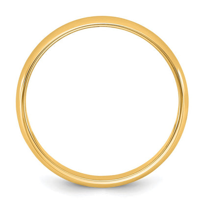 10K Gelbgold (10Ky) 3,5 mm leichter Halbrund-Ehering, Größe 9
