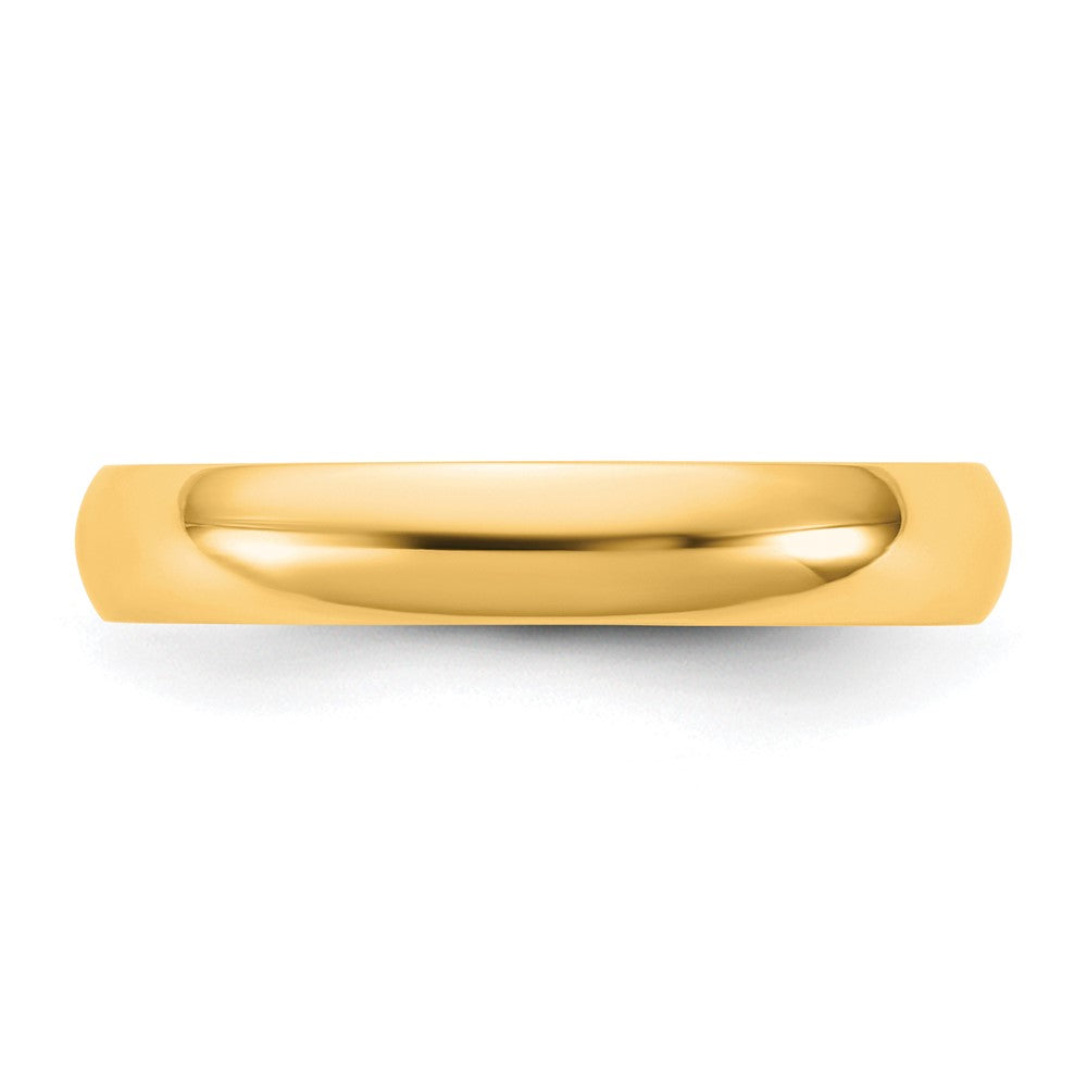 10K Gelbgold 10Ky 3,5 mm leichter Halbrundring, Größe 6,5