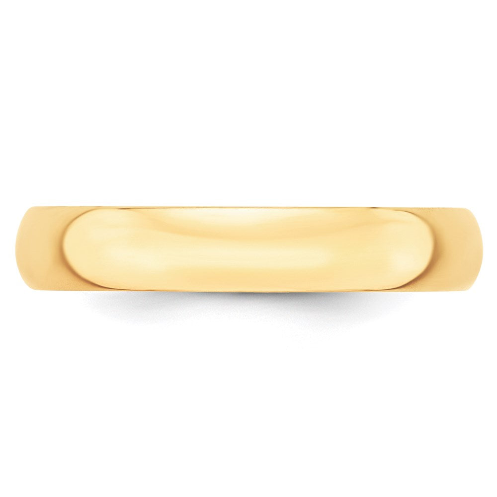 14K Gelbgold 4 mm leichter halbrunder Ehering