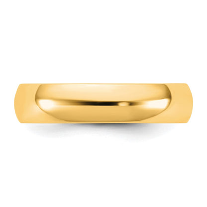 10K-Gelbgold 10Ky 4,5-mm-Ring "Lightweight Half Round", Größe 9,5