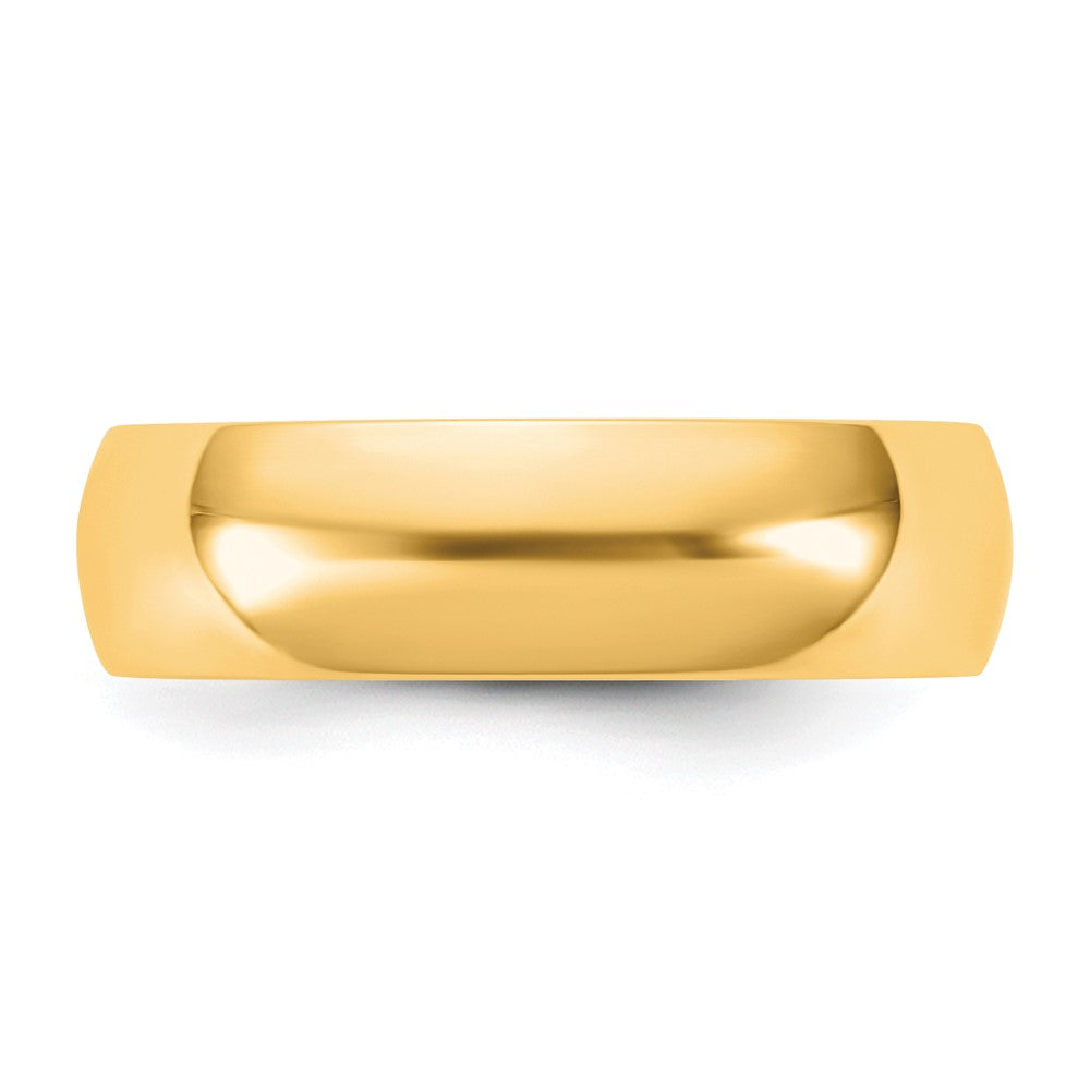 10K Gelbgold 10Ky 5,5mm Leichtgewicht Halbrund Ring, Größe 4