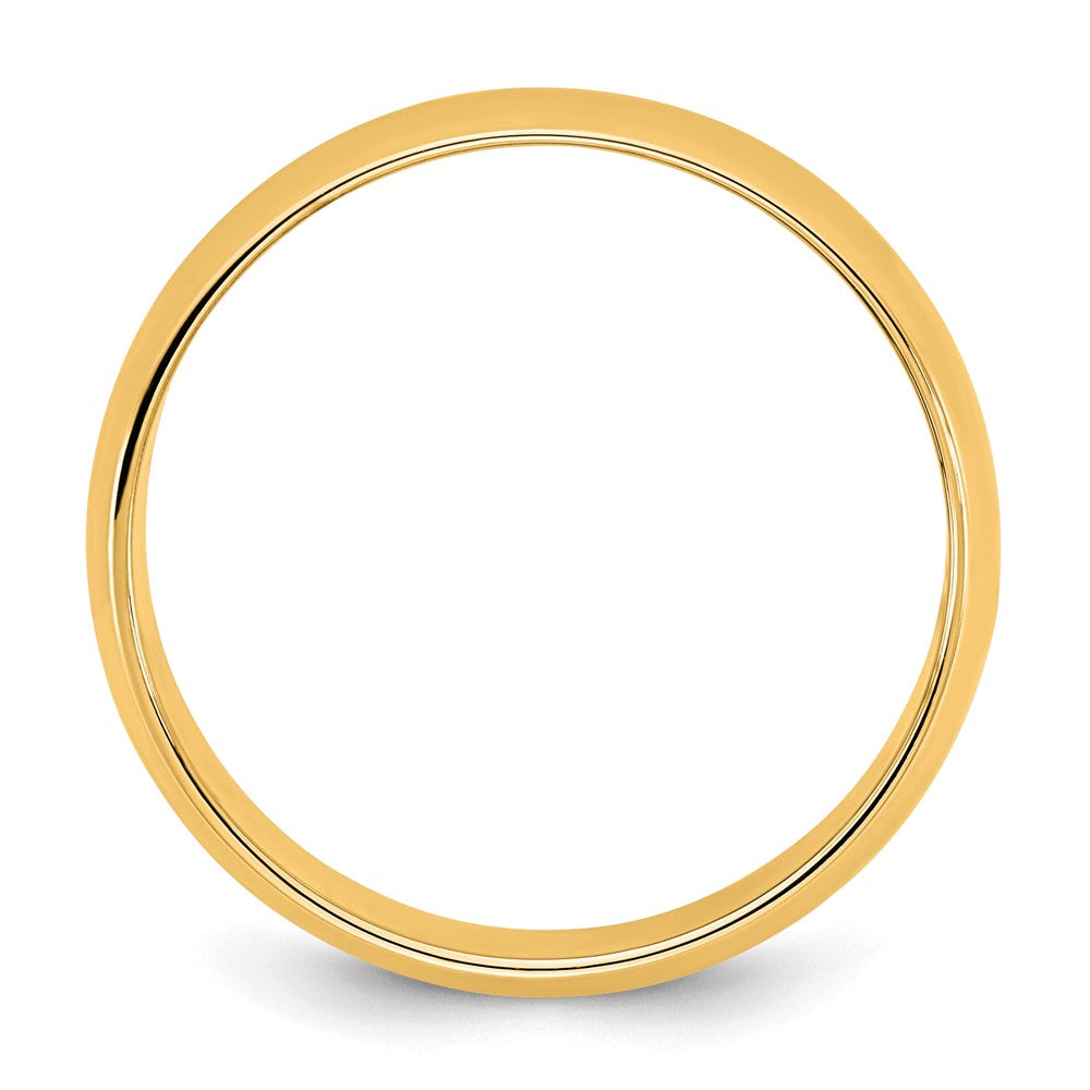 10K Gelbgold 6,5mm leichter Halbrund-Ring, Größe 5,5