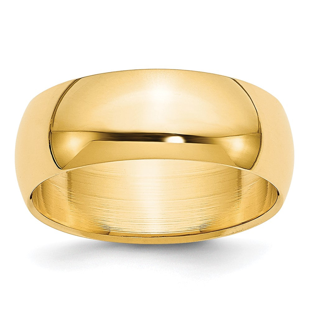 10K Gelbgold 6,5mm leichter Halbrund-Ring, Größe 5,5