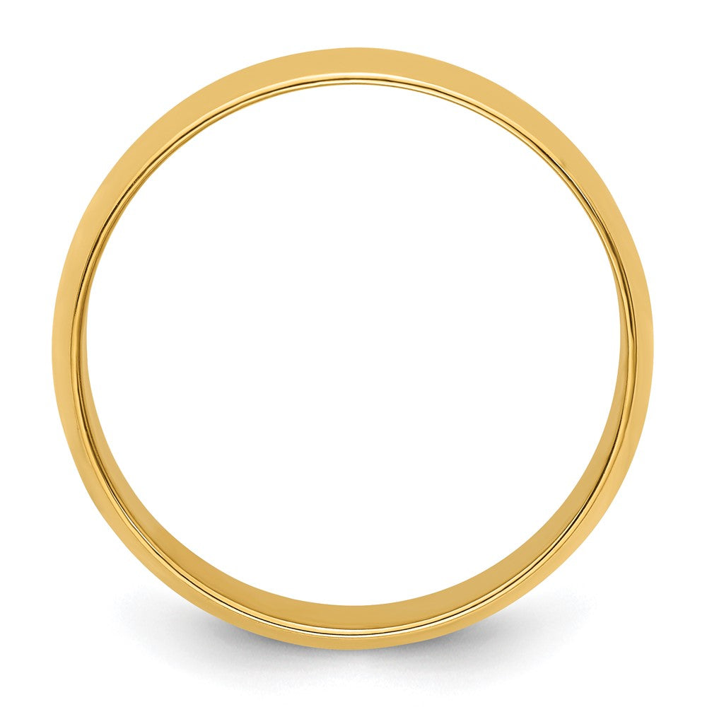 14K Gelbgold 7mm Leichter Halbrund Ehering