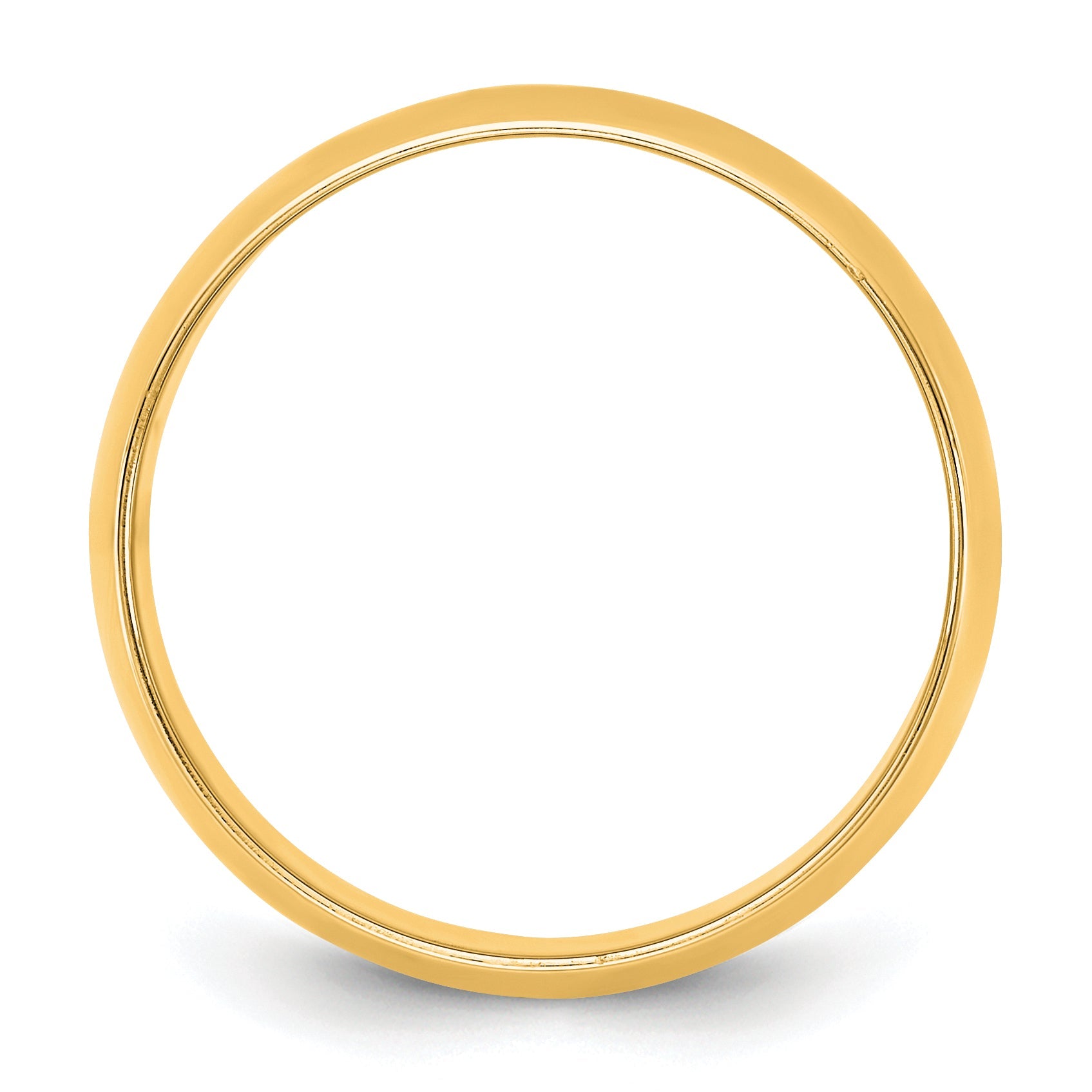 10K Gelbgold 10Ky 7,5mm leichter Halbrund-Ring, Größe 9