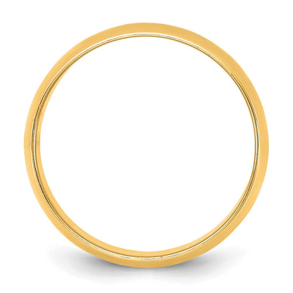 10K Gelbgold 10Ky 7,5 mm Leichter Halbrund-Ring, Größe 8