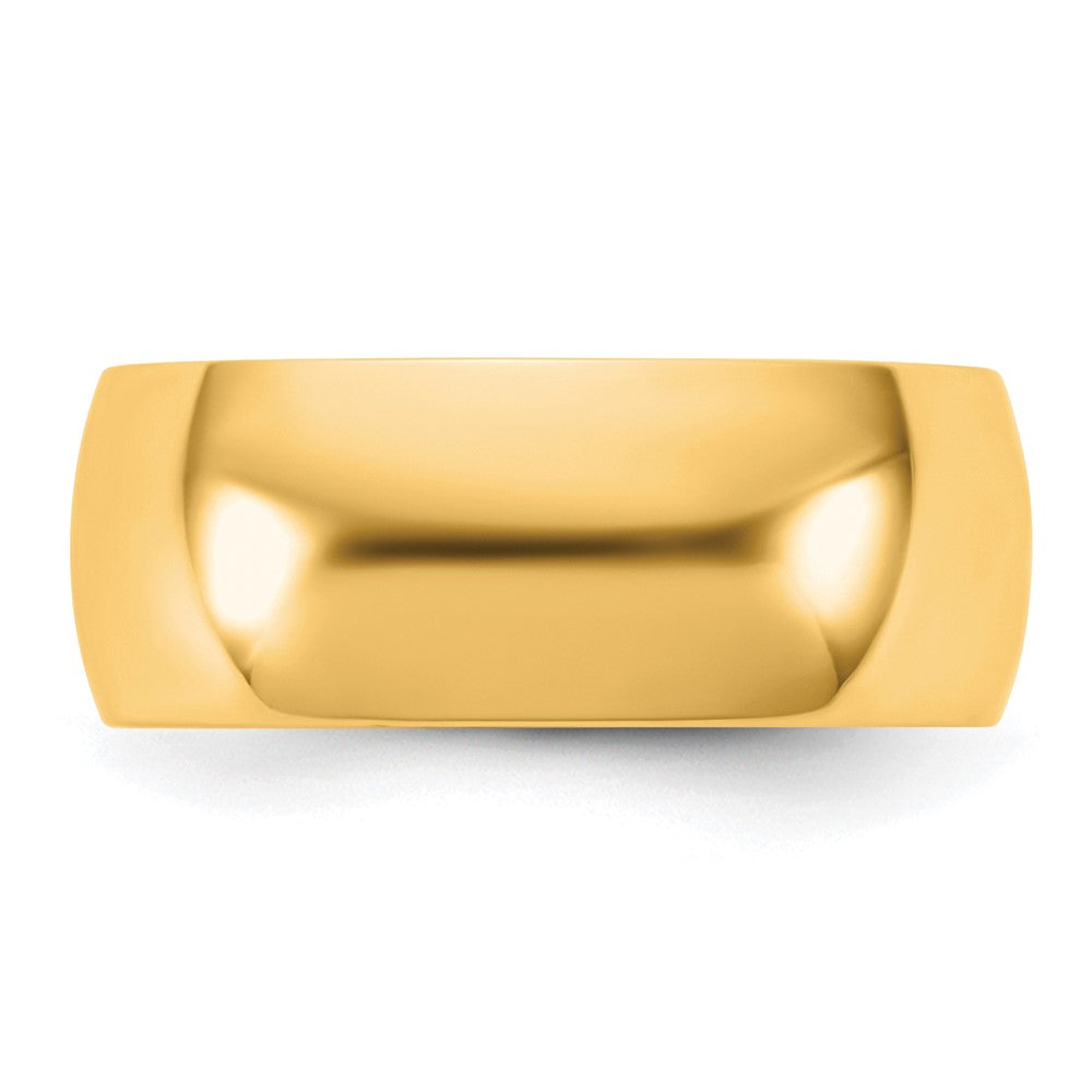 10K Gelbgold 10Ky 7,5mm Leichtgewicht Halbrund-Ehering Größe 12
