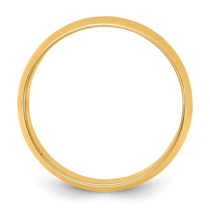 10K Gelbgold Leichter Halbrund-Ring, 8,5 mm, Größe 5,5