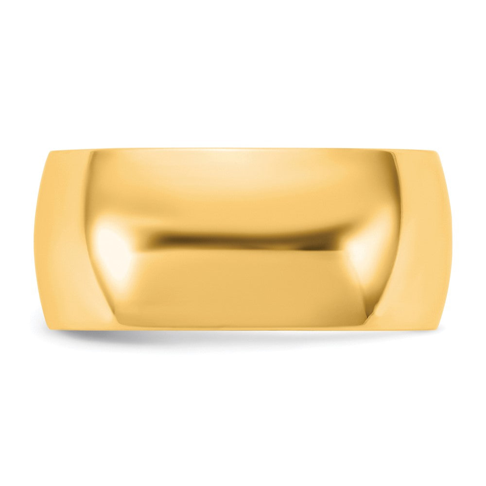 10K Gelbgold 10Ky 8,5mm Leichter Halbrund-Ring, Größe 6,5