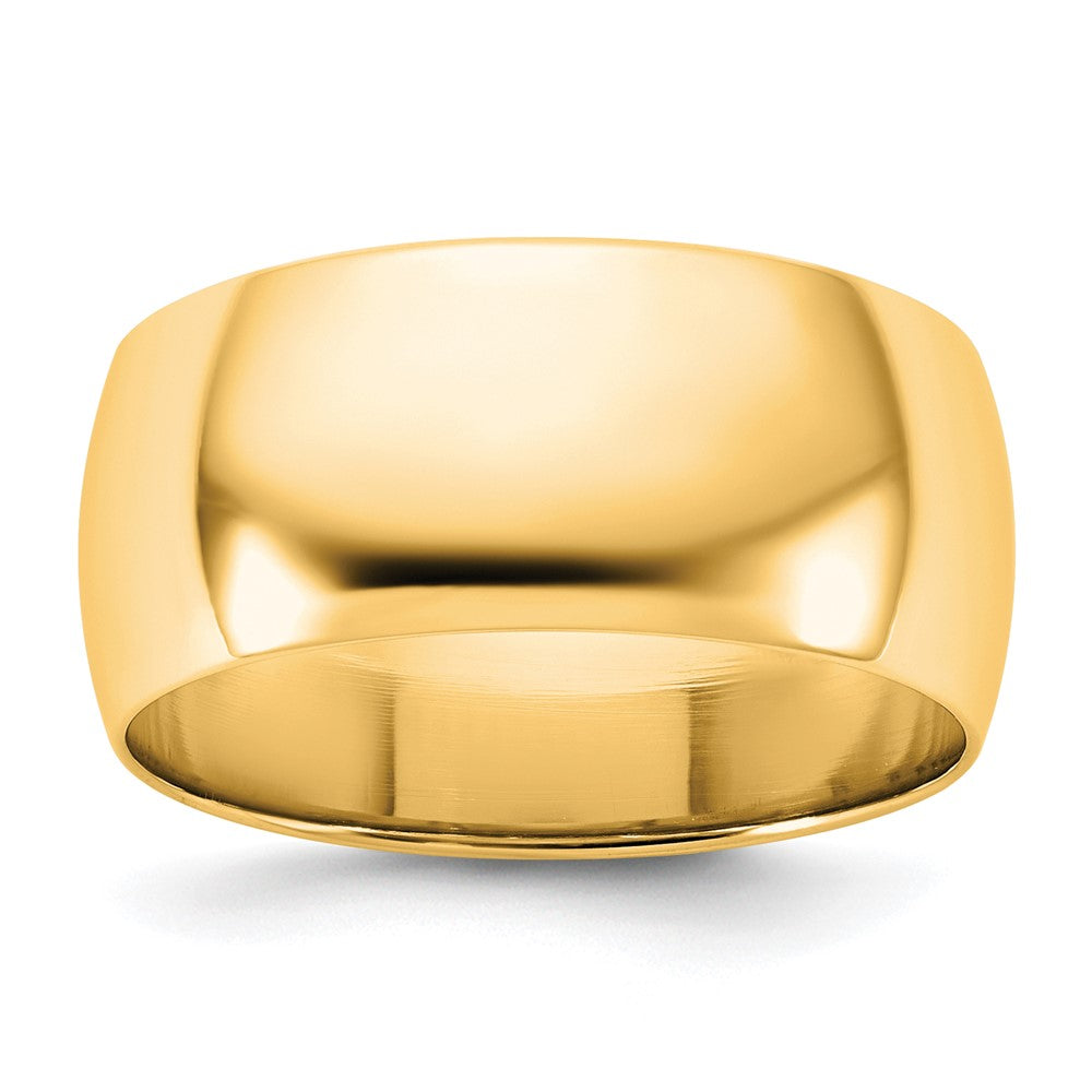 10K Gelbgold 10Ky 8,5 mm leichter Halbrund-Ring, Größe 10,5