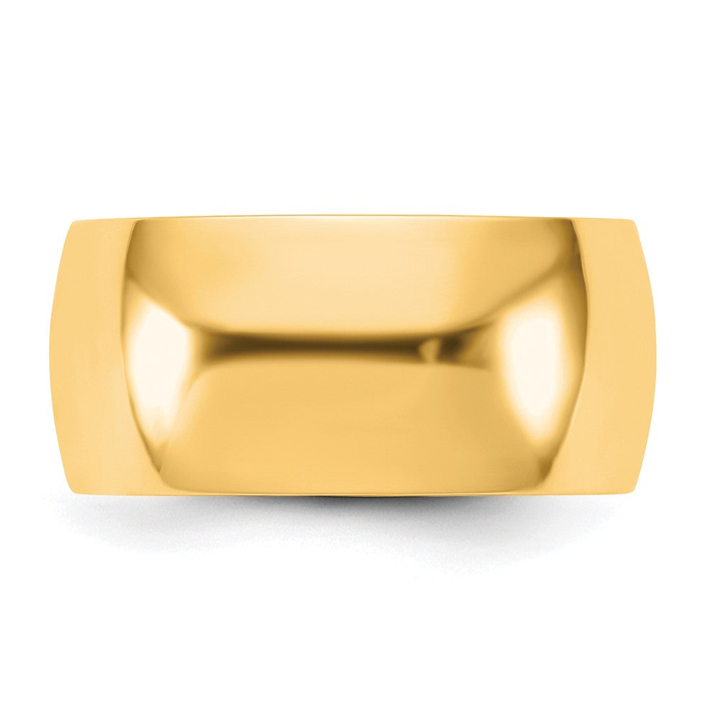 10K Gelbgold 10Ky 9mm Leichter Halbrund-Ring, Größe 8