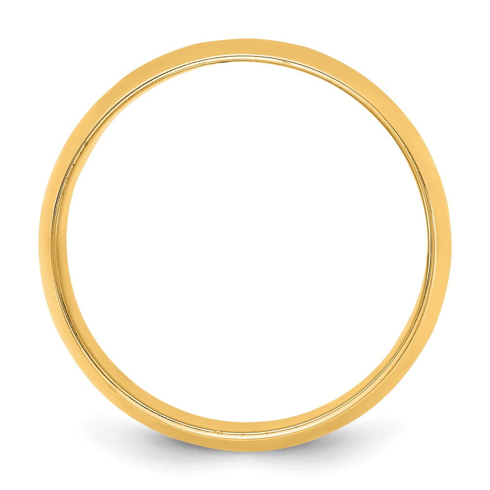 10K Gelbgold 10Ky 10mm Leichtgewicht Halbrund-Ring Größe 13,5