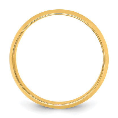 10K Gelbgold 10Ky 10mm Leichtgewicht Halbrund-Ring Größe 13,5