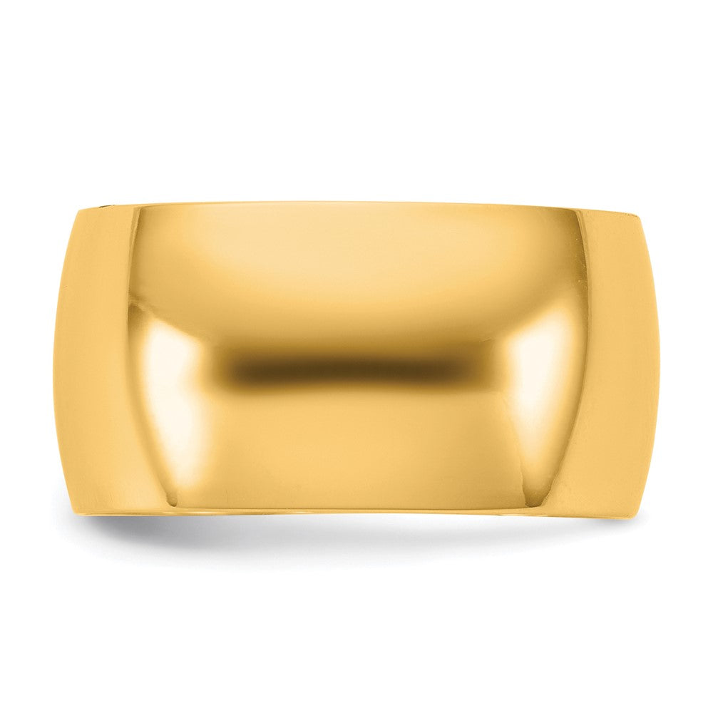 10K Gelbgold 10Ky 10mm leichter halbrunder Ring, Größe 11,5