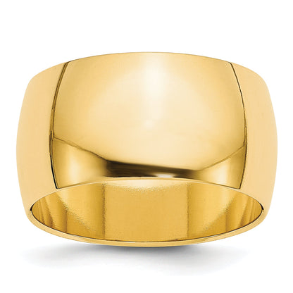 10K Gelbgold 10Ky 10 mm leichter Halbrund-Ring, Größe 4,5